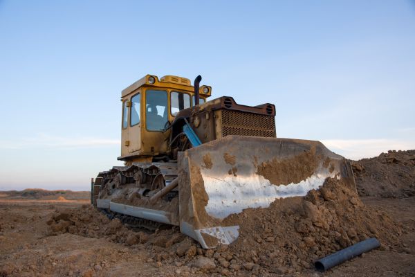 Bulldozer Land Grading in Boston