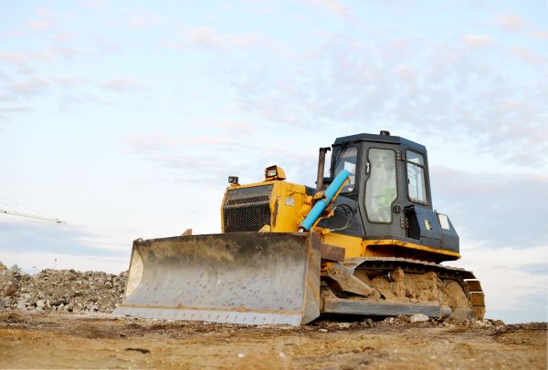 Bulldozer Land Excavation in Boston